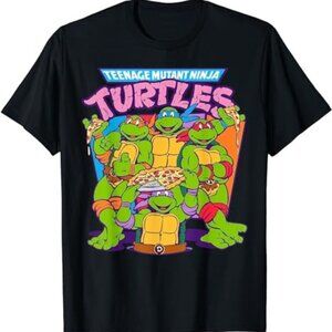 TMNT Pizza  Smiles T-Shirt Teenage Mutant Ninja Turtles Cartoon Tee 134